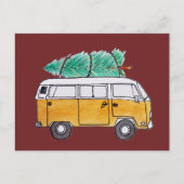 Christmas Campervan Postkarte (Vorderseite)