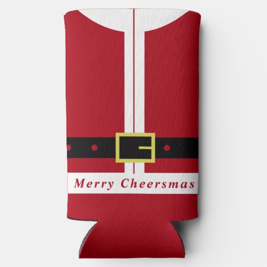 Christmas Can Cooler Funny Santa Claus Design Selters Dosenkühler (Rückseite)