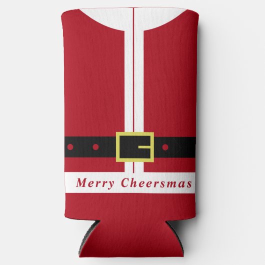 Christmas Can Cooler Funny Santa Claus Design Selters Dosenkühler (Vorderseite)