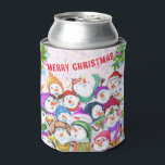Christmas Can Cooler mit Happy Snowmans Party Dosenkühler<br><div class="desc">Kann Coolers mit Happy Snowmans Frohe Weihnachten Party Funny Zeichnend Cartoon Snowman und Text - wählen / Fügen Sie Ihren einzigartigen Text / Schriftart / Farbe - Make Your Special Gift - Neu vergrössern und verschieben oder entfernen und hinzufügen Elemente / Bild mit Anpassungs-Tool ! - Zeichn und Design von...</div>