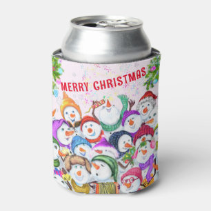 Christmas Can Cooler mit Happy Snowmans Party Dosenkühler