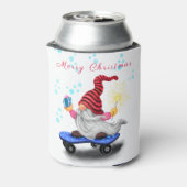 Christmas Can Cooler Skater mit Geschenken gewinne Dosenkühler (Kanne Rückseite)