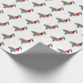 Christmas Canadian Geese Wrapping Paper Geschenkpapier (Ecke)