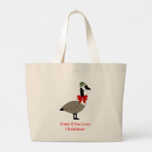 Christmas Canadian Goose Tote Bag Jumbo Stoffbeutel (Rückseite)