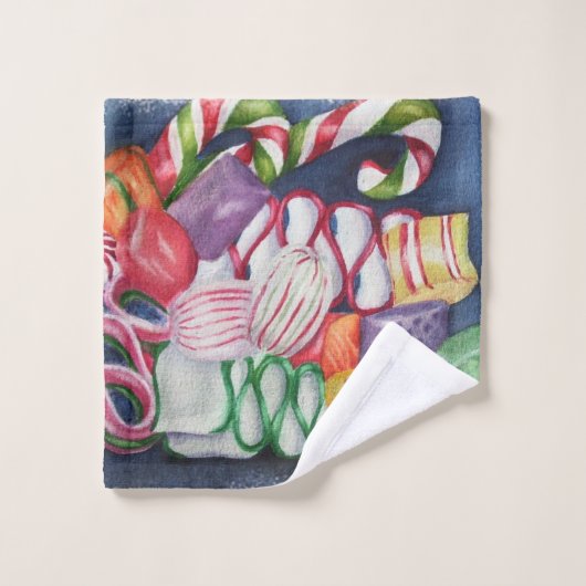 CHRISTMAS CANDIES BADHANDTUCH SET (Waschlappen)