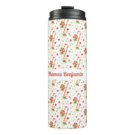 Christmas Candies Pattern Personalisiert Tumbler Thermosbecher
