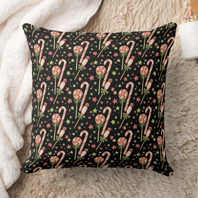 Christmas Candies Pattern Throw Kissen (Decke)