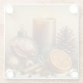 Christmas Candle Art Glasuntersetzer (Rückseite)