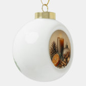 Christmas Candle Art Keramik Kugel-Ornament (Links)