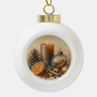 Christmas Candle Art Keramik Kugel-Ornament