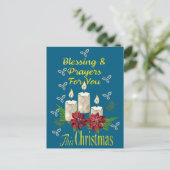 Christmas Candle Blessings and Prayers Postkarte (Stehend Vorderseite)