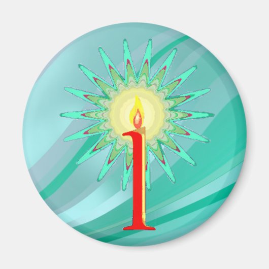 CHRISTMAS CANDLE von SHARON SHARPE Magnet (Vorne)