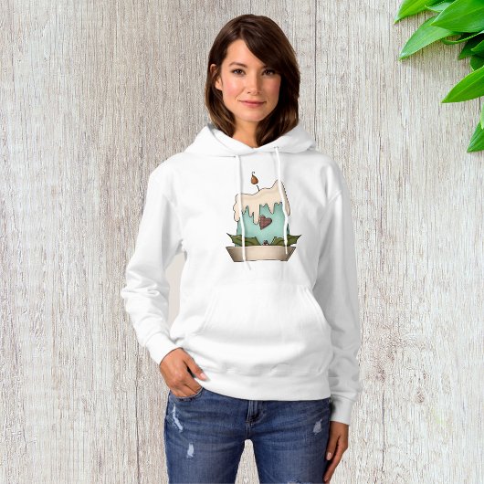 Christmas Candle Womens Hoodie