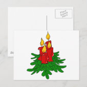 christmas candles feiertagspostkarte (Vorne/Hinten)
