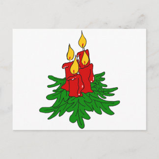 christmas candles feiertagspostkarte