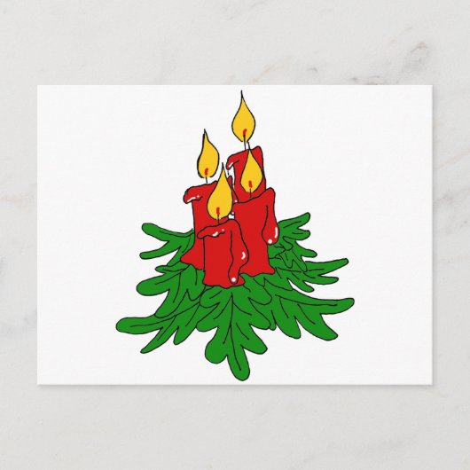 christmas candles feiertagspostkarte (Vorderseite)
