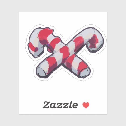 Christmas Candy Cane Aufkleber (Blatt)