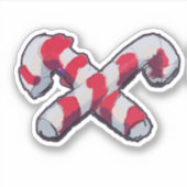 Christmas Candy Cane Aufkleber (Vorderseite)