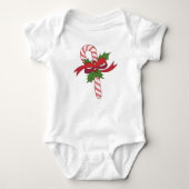 Christmas Candy Cane Baby Strampler (Vorderseite)