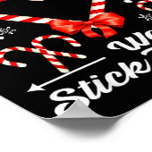 Christmas Candy Cane Crew 2025 Heart Holiday Famil Poster (Ecke)