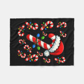 Christmas Candy Cane Crew Xmas Holiday Family Matc Fleecedecke (Vorderseite (Horizontal))