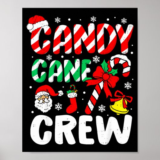 Christmas Candy Cane Crew Xmas Holiday Toddler Kid Poster (Vorne)