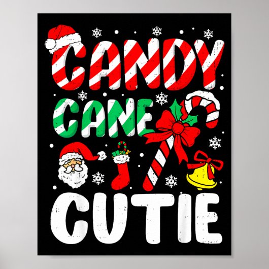 Christmas Candy Cane Cutie Xmas Holiday Toddler Ki Poster (Vorne)