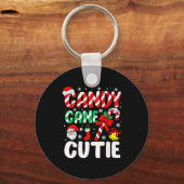 Christmas Candy Cane Cutie Xmas Holiday Toddler Ki Schlüsselanhänger (Vorderseite)