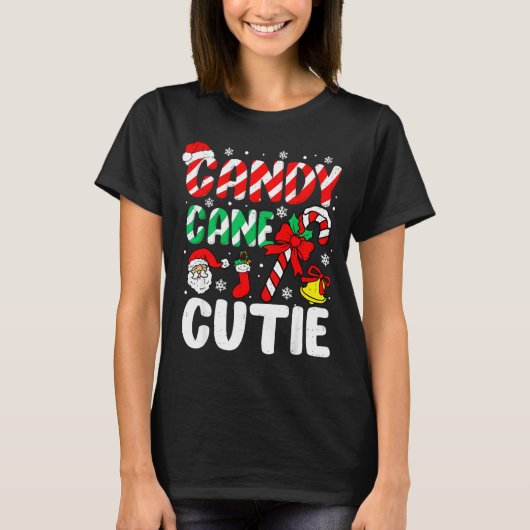 Christmas Candy Cane Cutie Xmas Holiday Toddler Ki T-Shirt (Vorderseite)