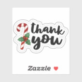 Christmas Candy Cane Danke Aufkleber (Blatt)