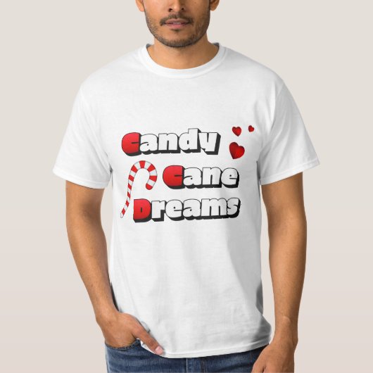 Christmas Candy Cane Dreams T-Shirt (Vorderseite)