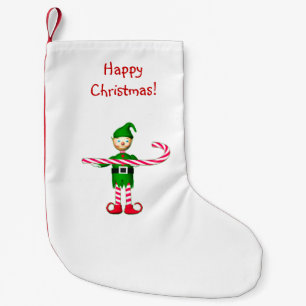 Christmas Candy Cane Elf Kleiner Weihnachtsstrumpf