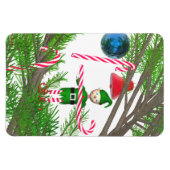 Christmas Candy Cane Elf Magnet (Horizontal)