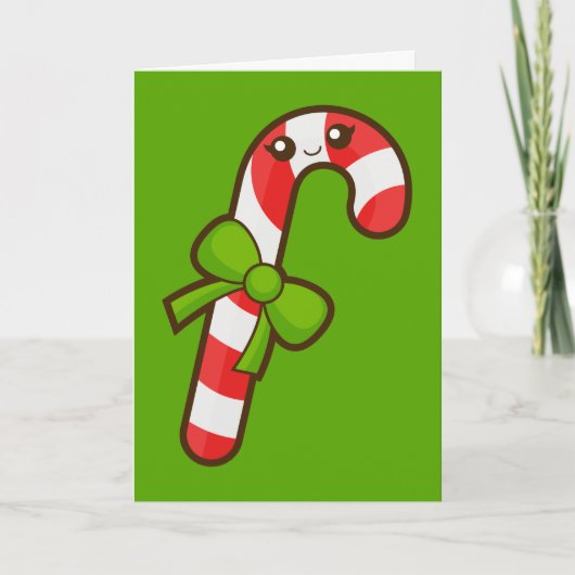 Christmas Candy Cane Feiertagskarte (Vorderseite)
