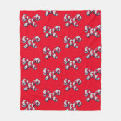 Christmas Candy Cane Fleecedecke (Vorderseite)