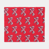 Christmas Candy Cane Fleecedecke (Vorderseite (Horizontal))