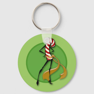 CHRISTMAS CANDY CANE FRAMAN BUTTON KEKETTE SCHLÜSSELANHÄNGER