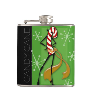 CHRISTMAS CANDY CANE FRAMAN VINYL WRAPPING FLASCHE FLACHMANN