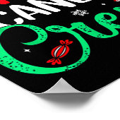 Christmas Candy Cane Funny Holiday Family Matching Poster (Ecke)