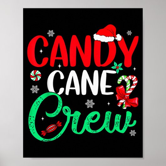 Christmas Candy Cane Funny Holiday Family Matching Poster (Vorne)