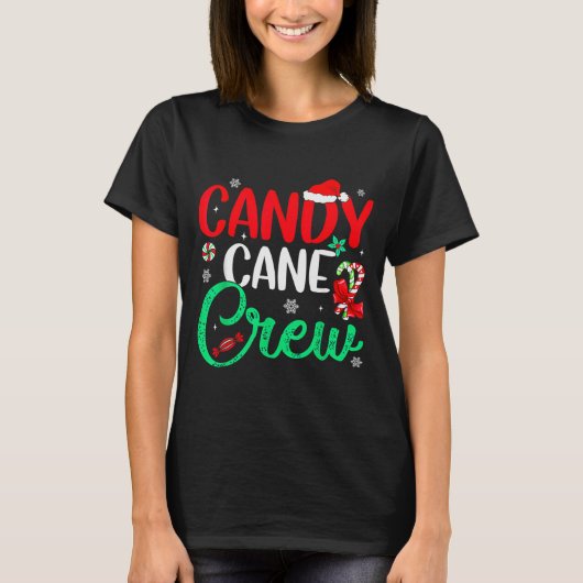 Christmas Candy Cane Funny Holiday Family Matching T-Shirt (Vorderseite)