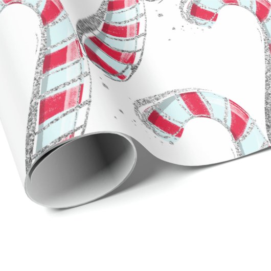 Christmas Candy Cane Geschenkpapier (Rolleneckpunkt)