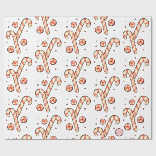 Christmas Candy Cane Geschenkpapier (Flach)