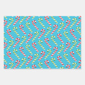 Christmas Candy Cane Geschenkpapier Set (Vorderseite 3)