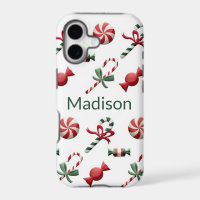 Christmas Candy Cane Green Personalisiert Name