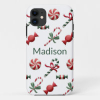 Christmas Candy Cane Green Personalisiert Name