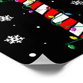 Christmas Candy Cane Hat Santa Xmas Holiday Toddle Poster (Ecke)