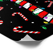 Christmas Candy Cane Hat Santa Xmas Holiday Toddle Poster (Ecke)