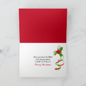 Christmas Candy Cane Heart Feiertagskarte (Innenseite)