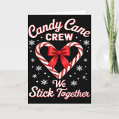 Christmas Candy Cane Heart Holiday Family Matching Karte (Vorderseite)
